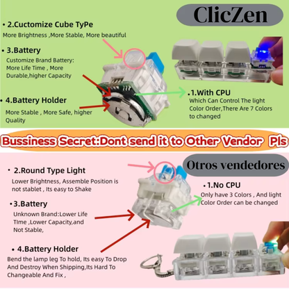 ClicZen – Teclado Antiestrés Luminoso para Relajar la Mente
